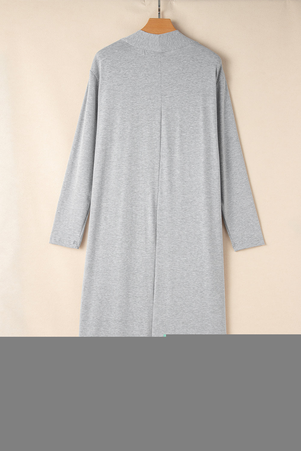 Light Grey Split Long Cardigan and Skinny Pants Set