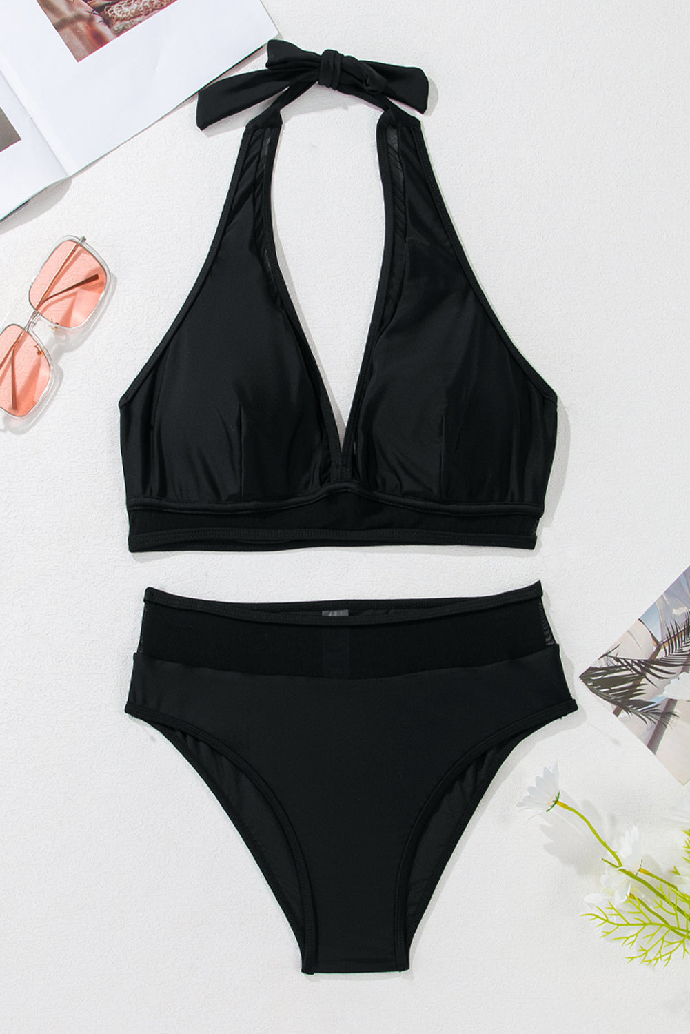 Midnight Allure Mesh Bikini Set